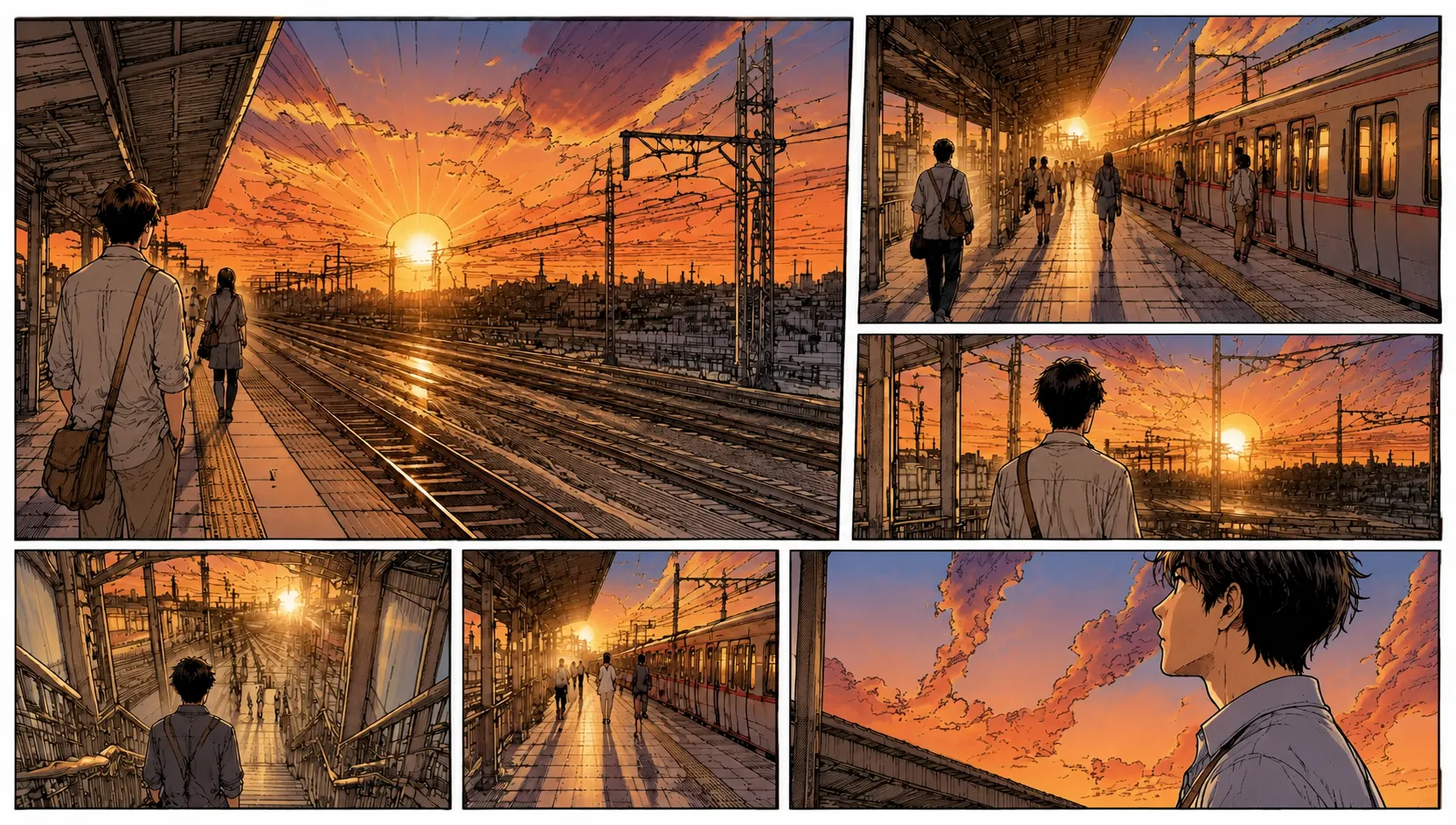 manhwa colorizer after AI-assisted coloring, same drawing and composition