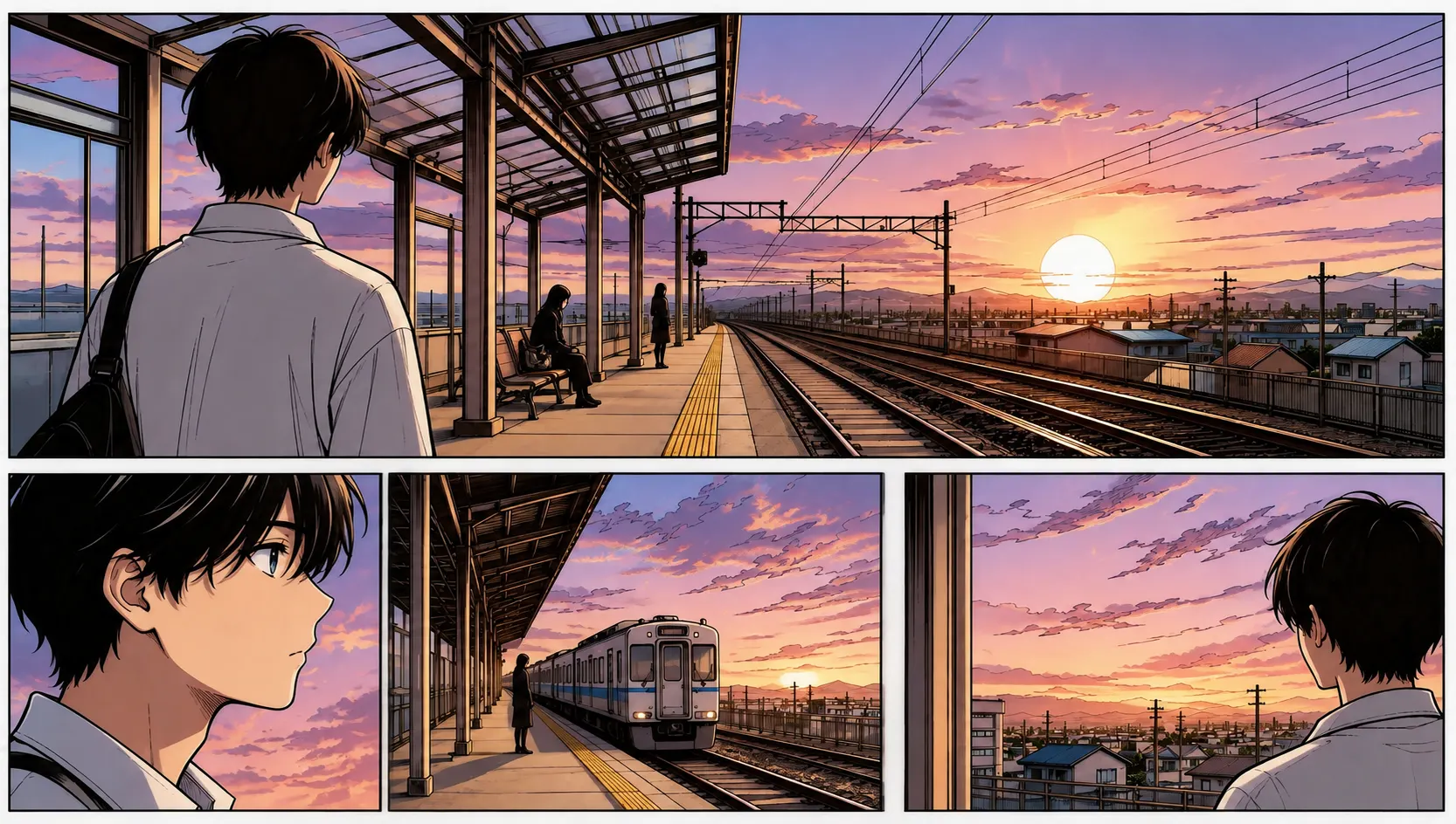 manga colorizer after AI-assisted coloring, same drawing and composition